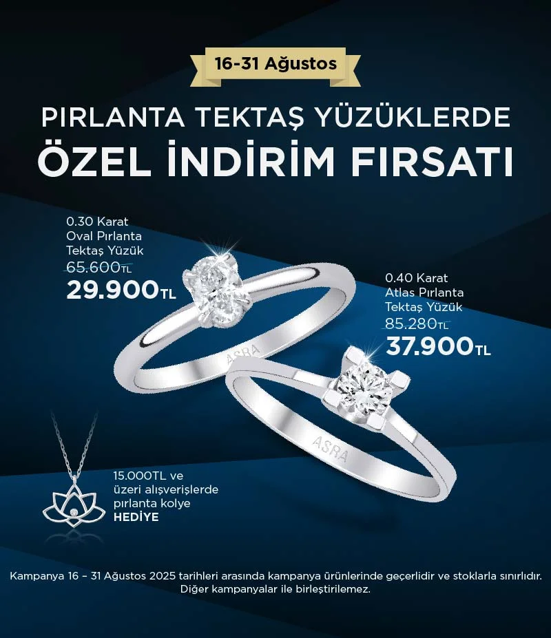 16-31 Ağustos Kampanyalı Pırlanta Ürünler