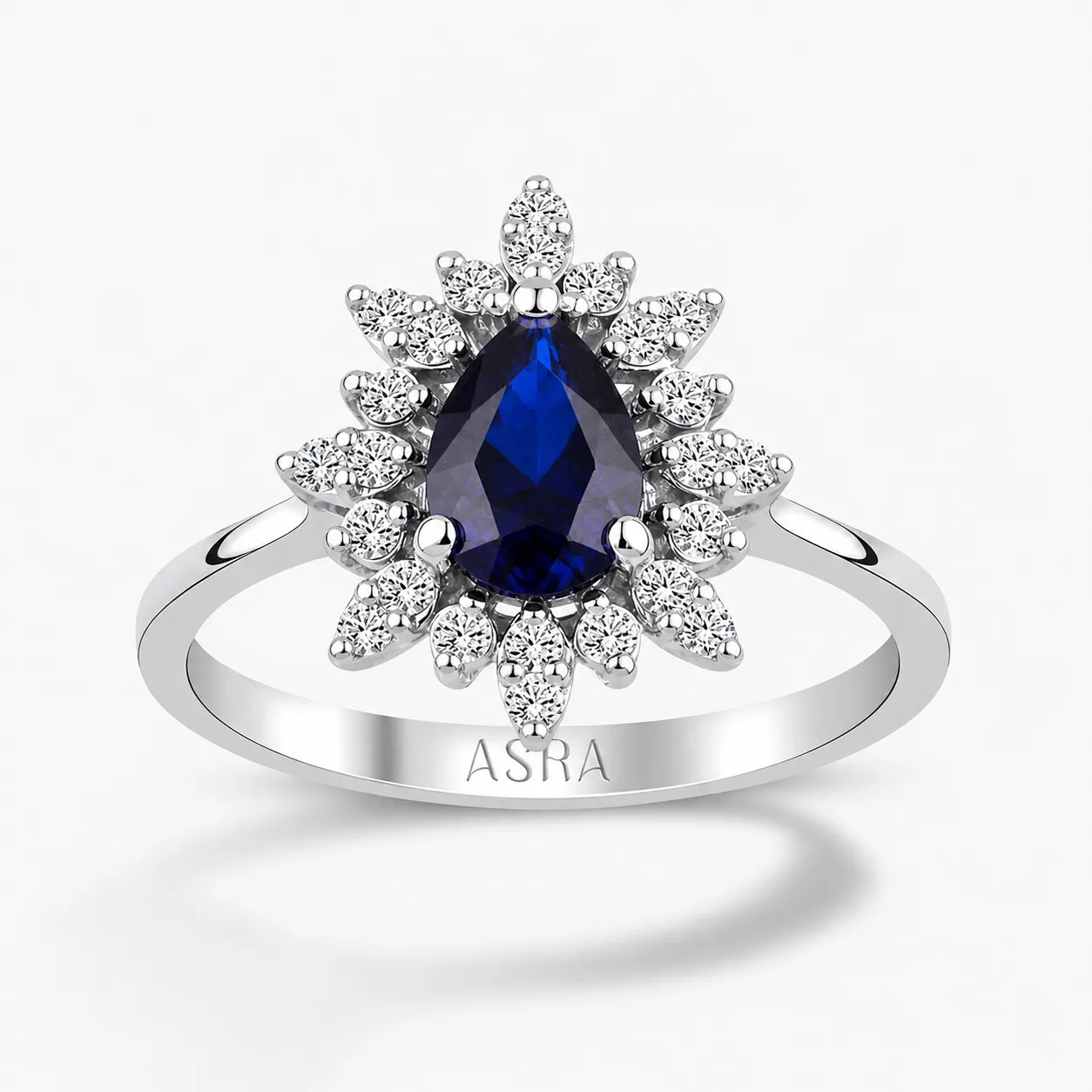 1.07 Karat Pırlanta Safir Yüzük