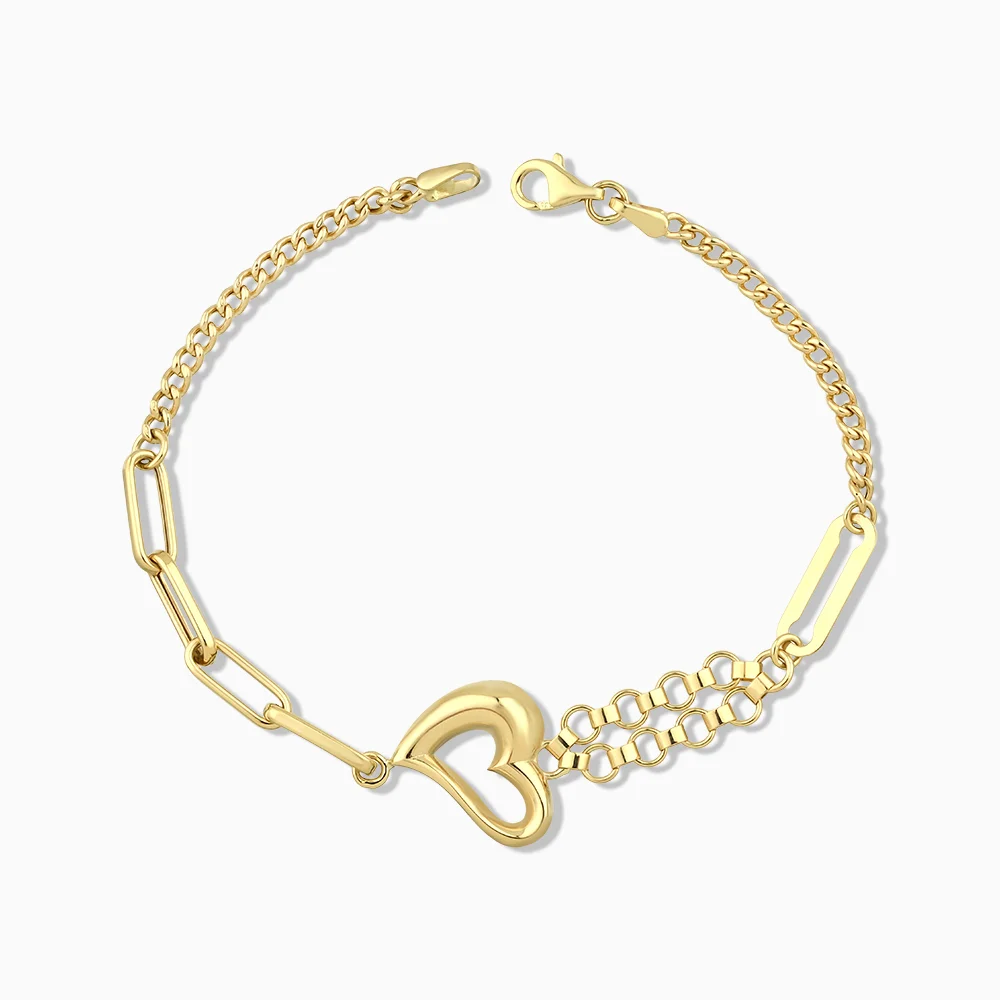 Aramis Kalp Altın Bileklik