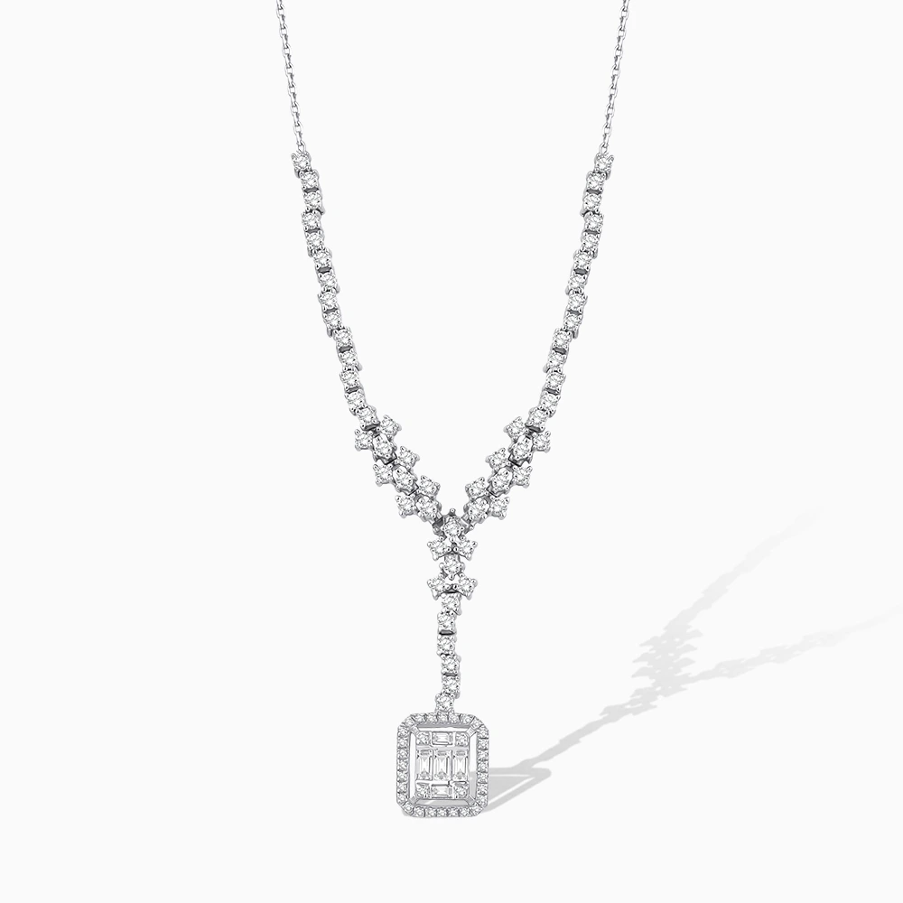 1.24 Karat Pırlanta Baget Kolye