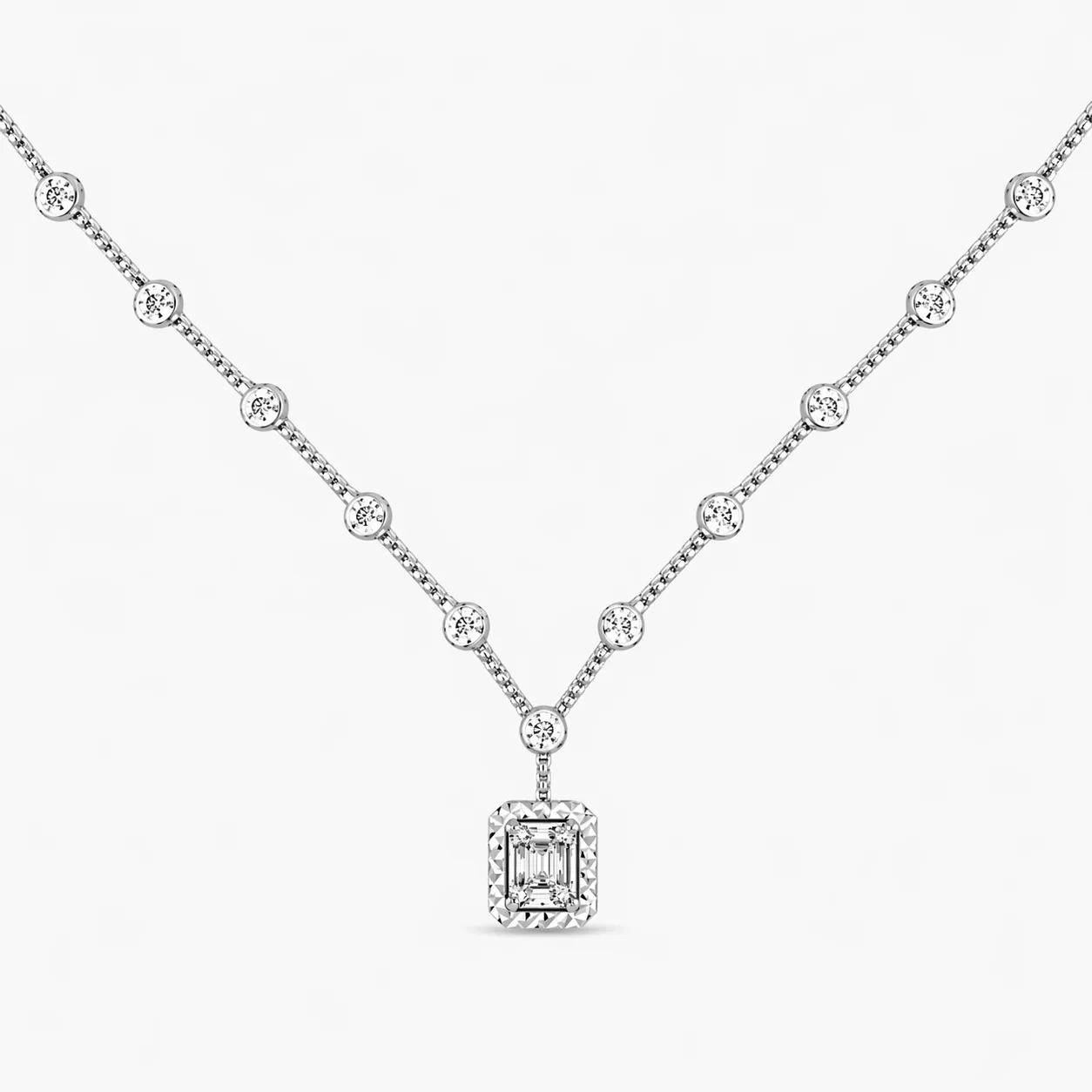 0.16 Karat Pırlanta Baget Gerdanlık