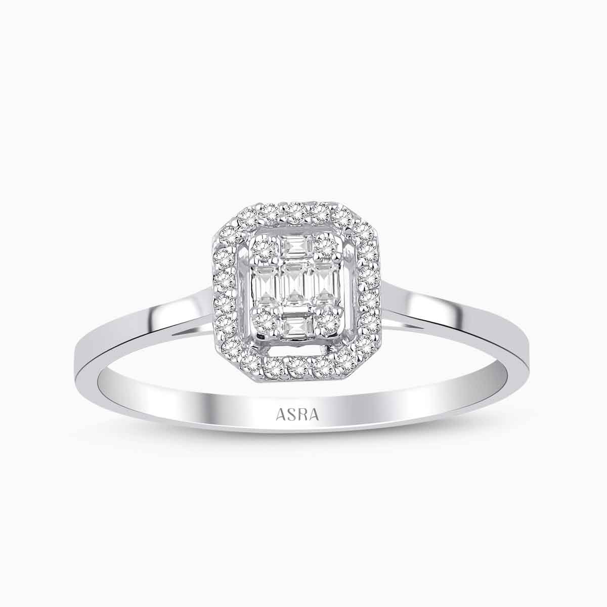 0.15 Karat Pırlanta Baget Yüzük (14 Ayar)