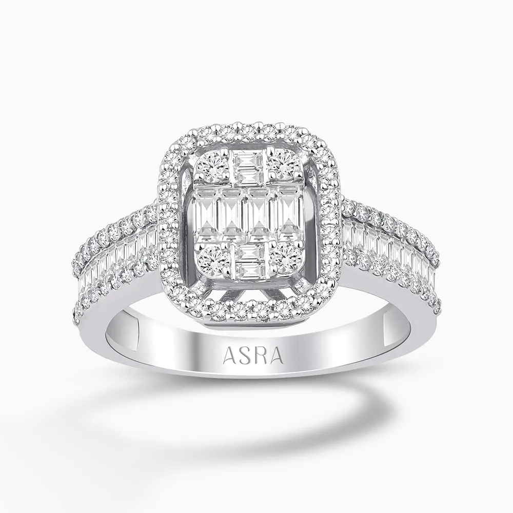 1.09 Karat Pırlanta Baget Yüzük