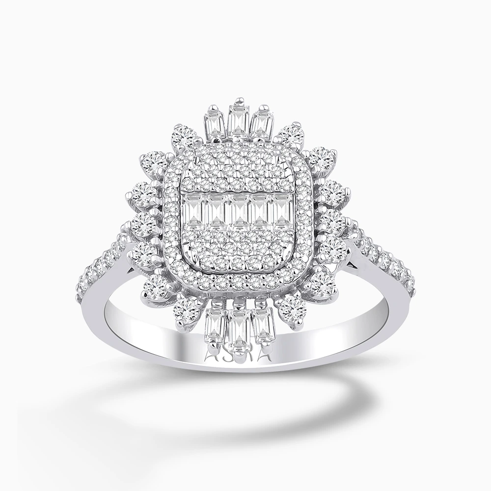 0.78 Karat Pırlanta Baget Yüzük