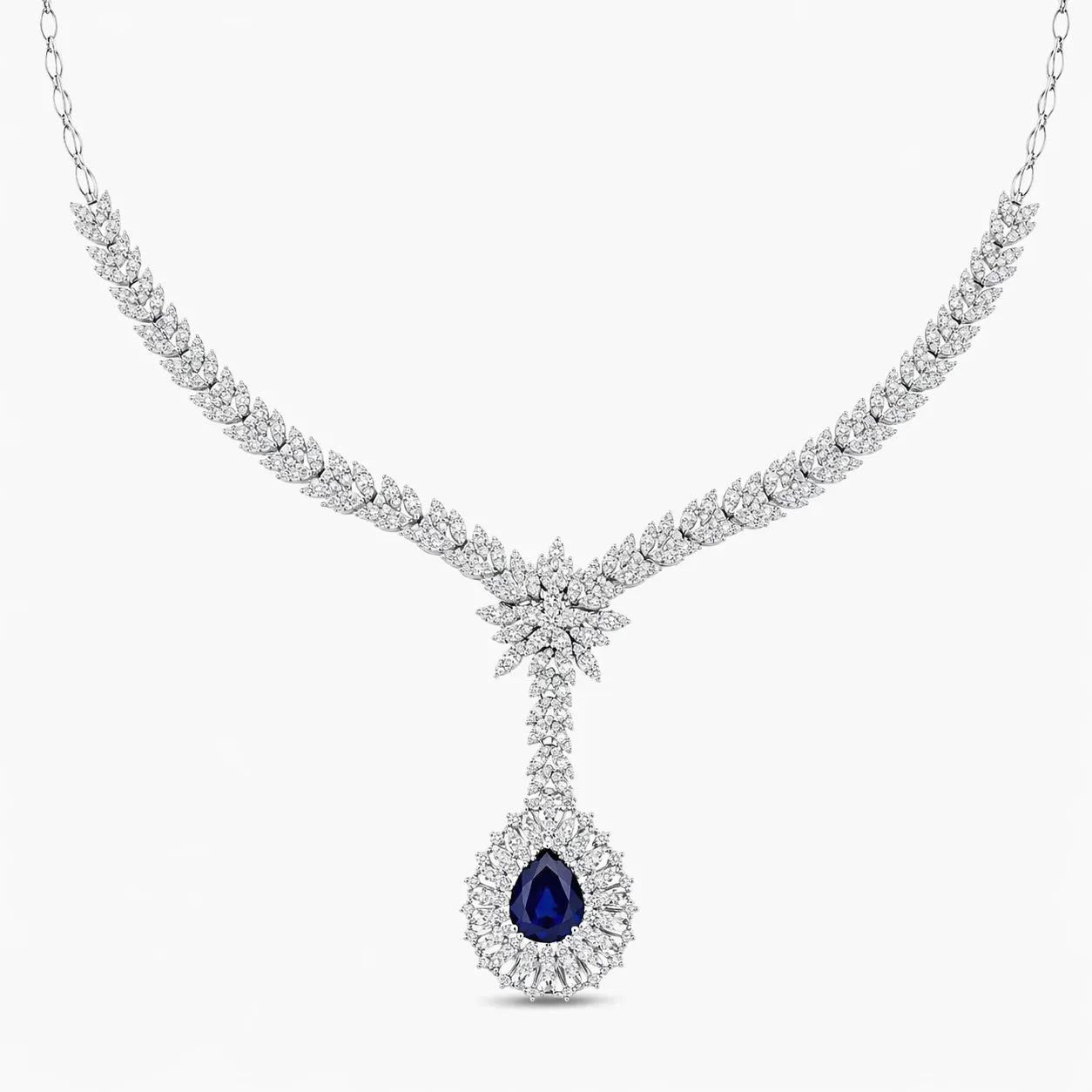 7.34 Karat Pırlanta Safir Gerdanlık