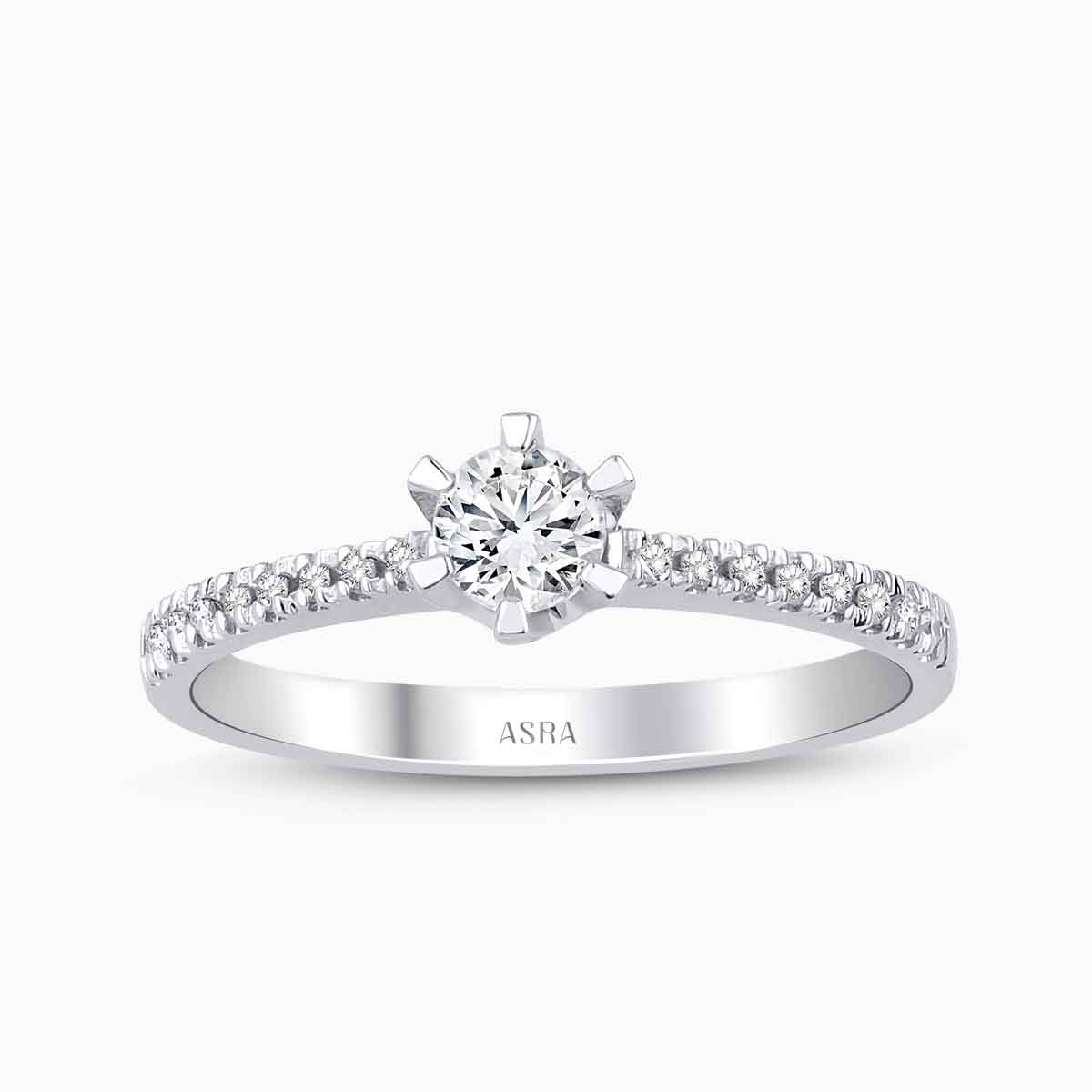0.38 Karat Pırlanta Topaz Yüzük