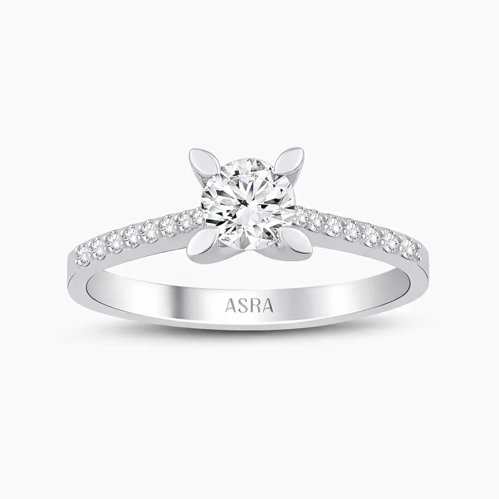 0.80 Karat Pırlanta Topaz Tektaş Yüzük