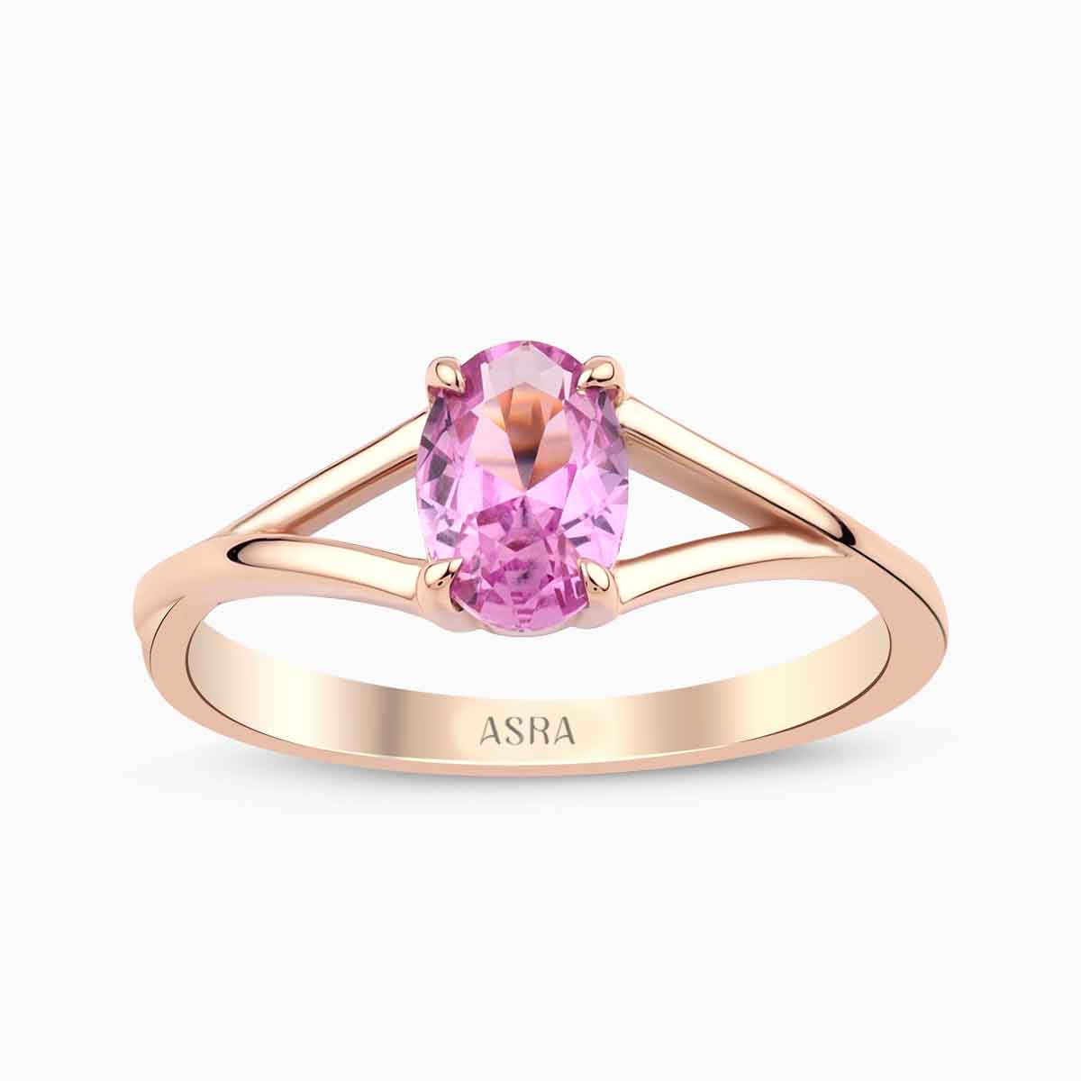 0.83 Karat Pembe Topaz Melora Yüzük