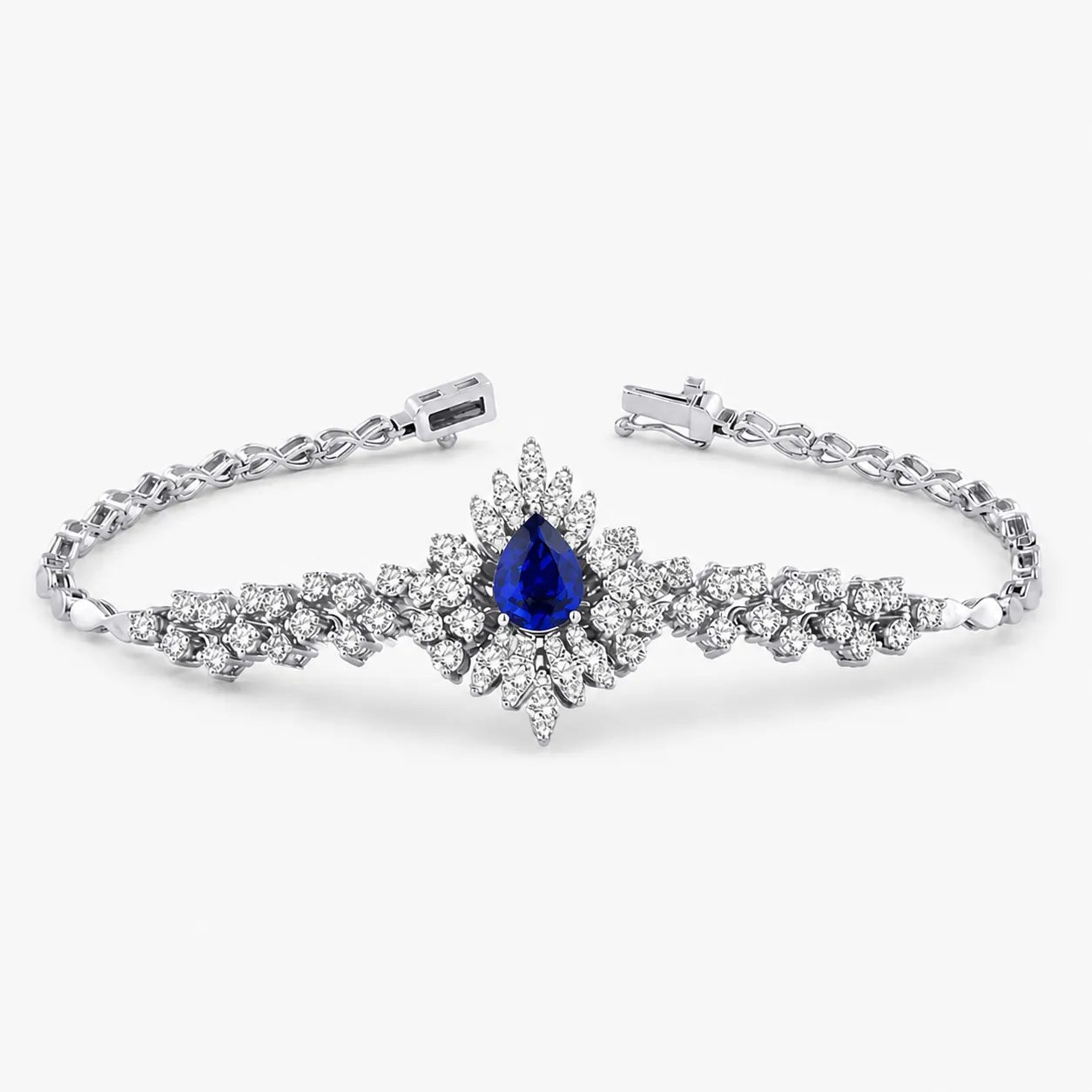 3.53 Karat Pırlanta Safir Bileklik