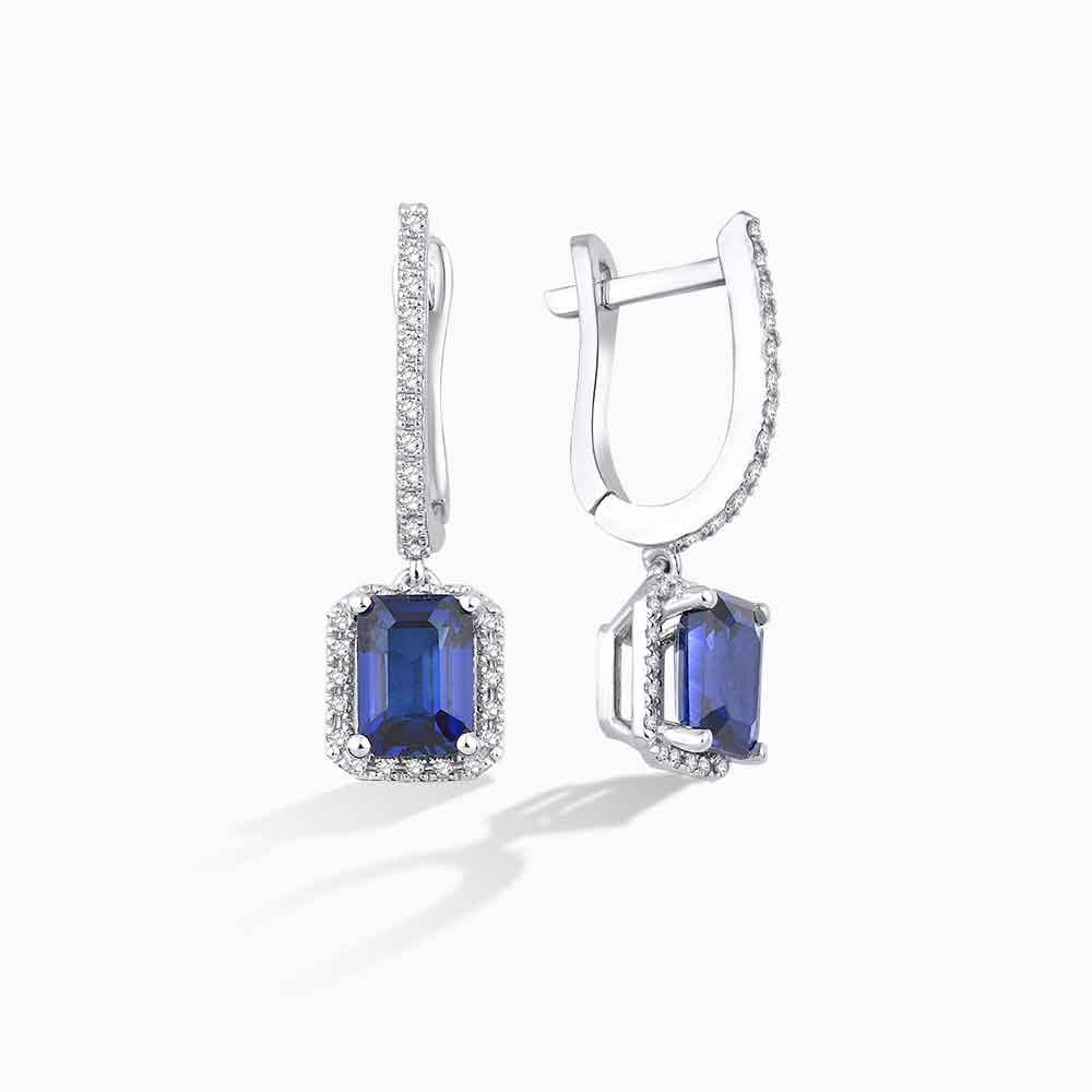 2.83 Karat Pırlanta Safir Küpe