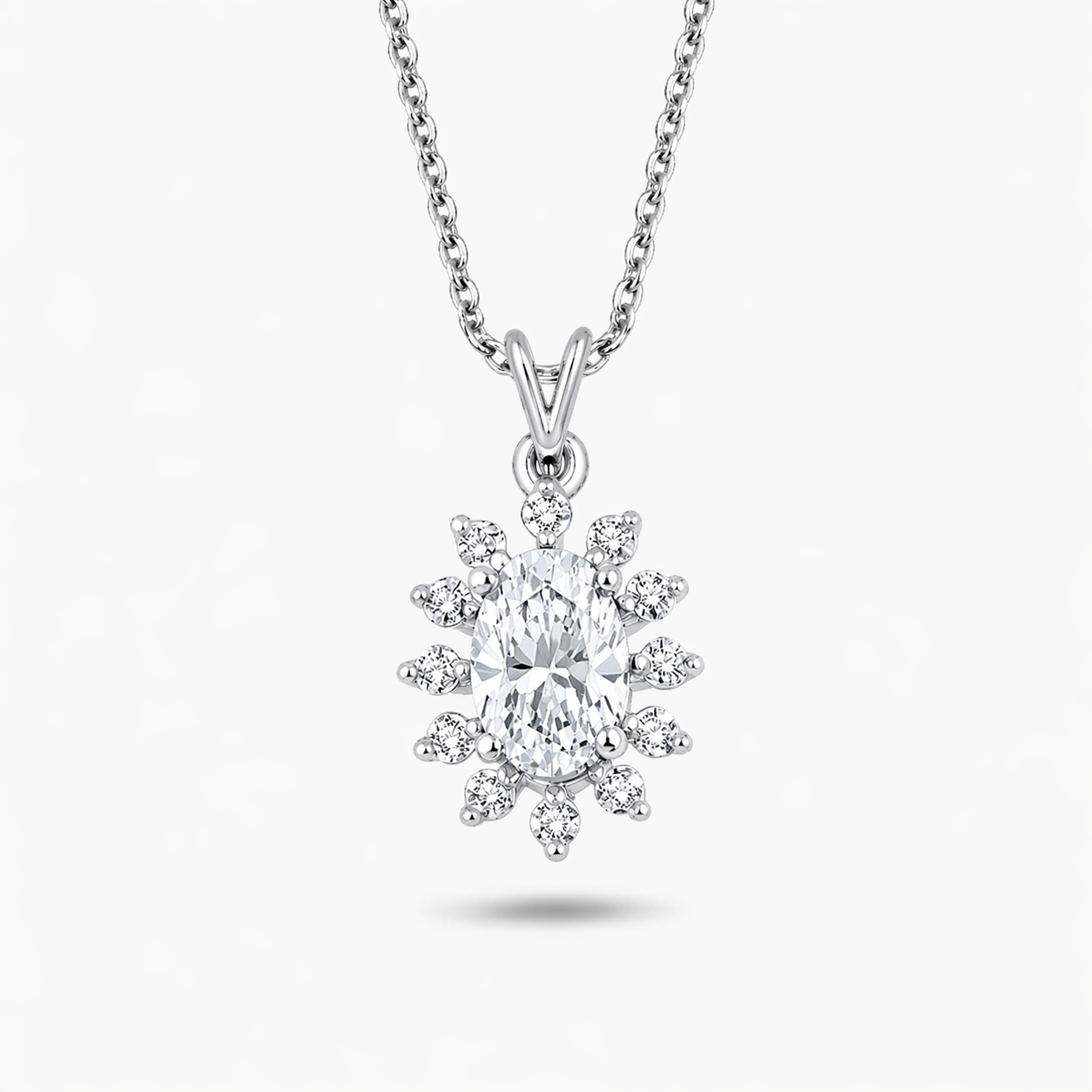 0.51 Karat Pırlanta Beyaz Topaz Kolye