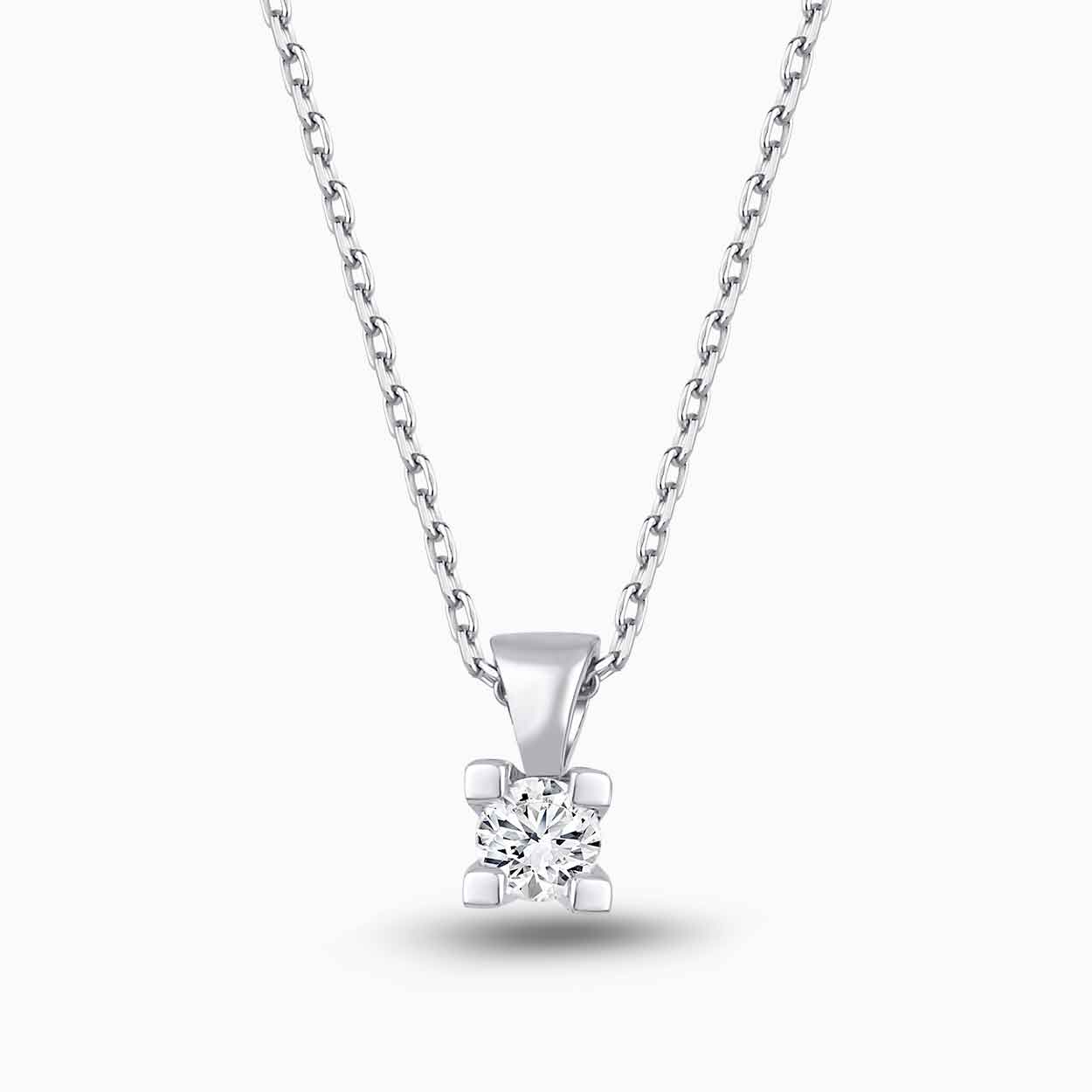 0.10 Karat Atlas Pırlanta Tektaş Kolye