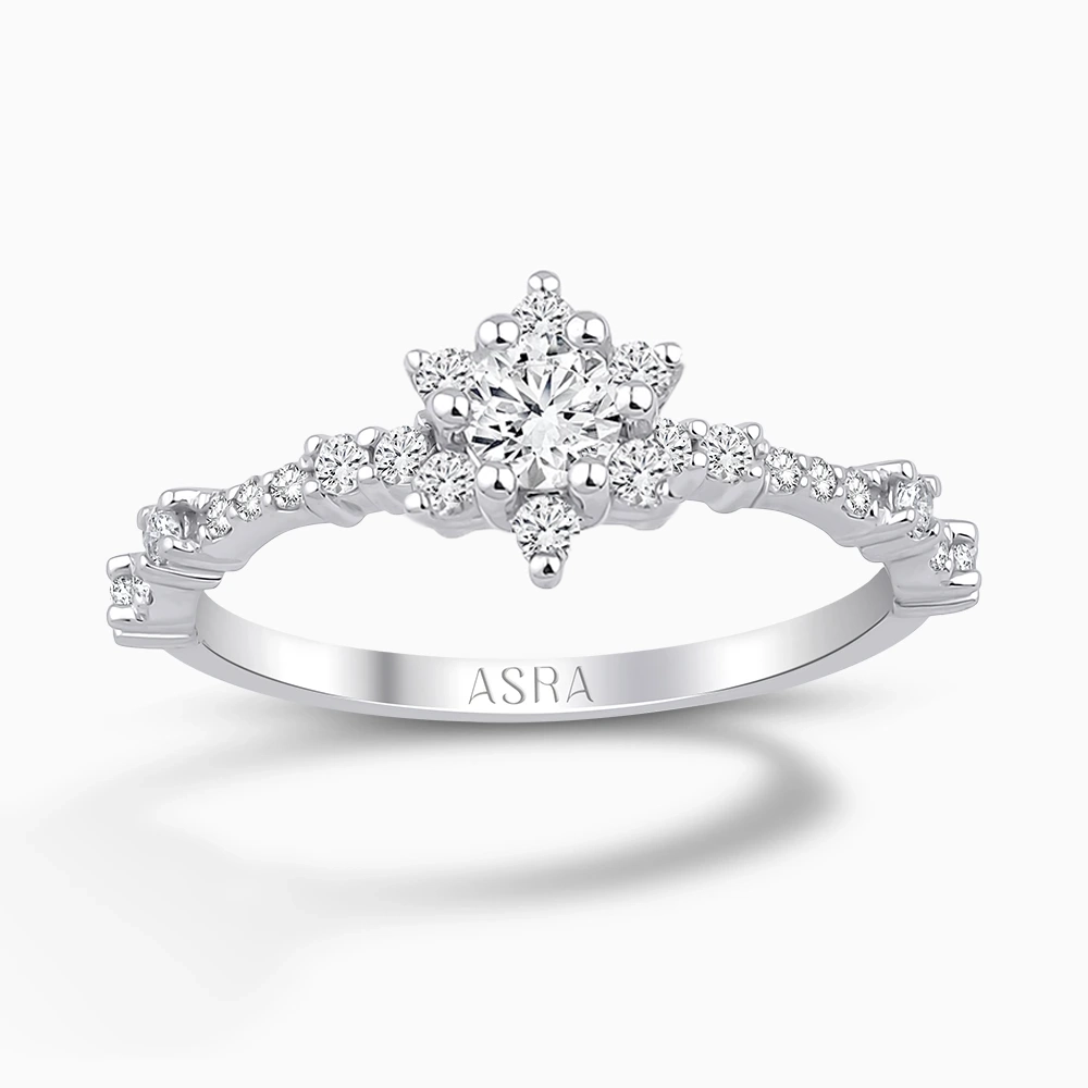 0.42 Karat Lotus Tektaş Pırlanta Yüzük