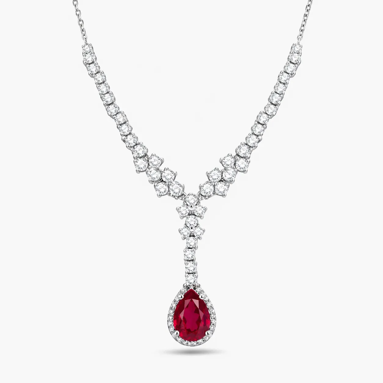 1.81 Karat Pırlanta Yakut Kolye