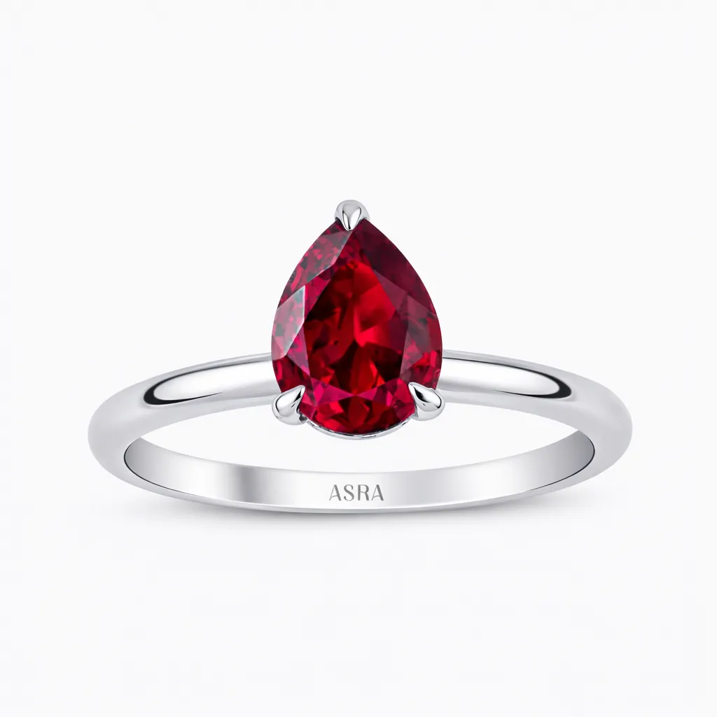 1.35 Karat Pırlanta Yakut Yüzük