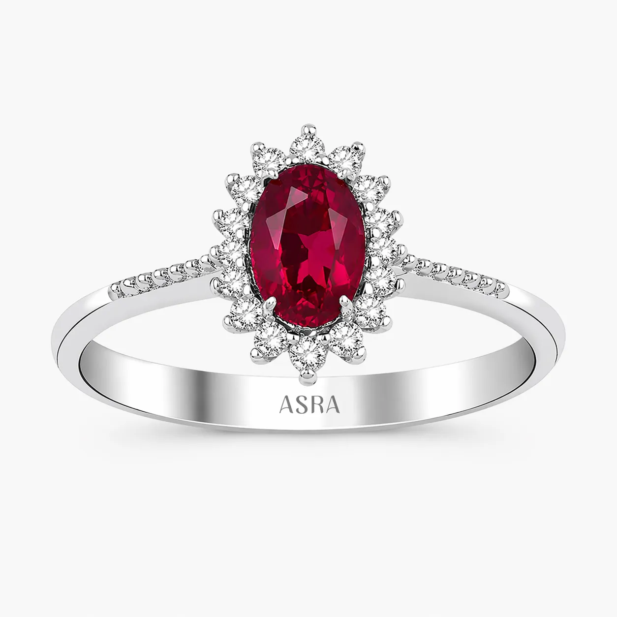 0.80 Karat Pırlanta Yakut Yüzük