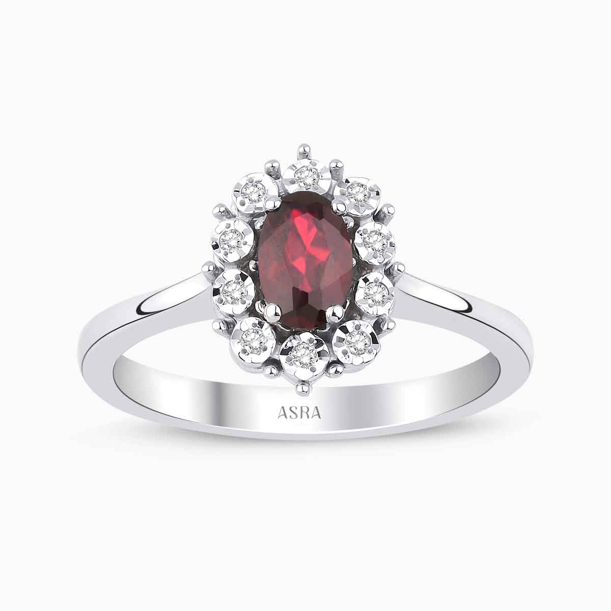 0.55 Karat Pırlanta Yakut Yüzük