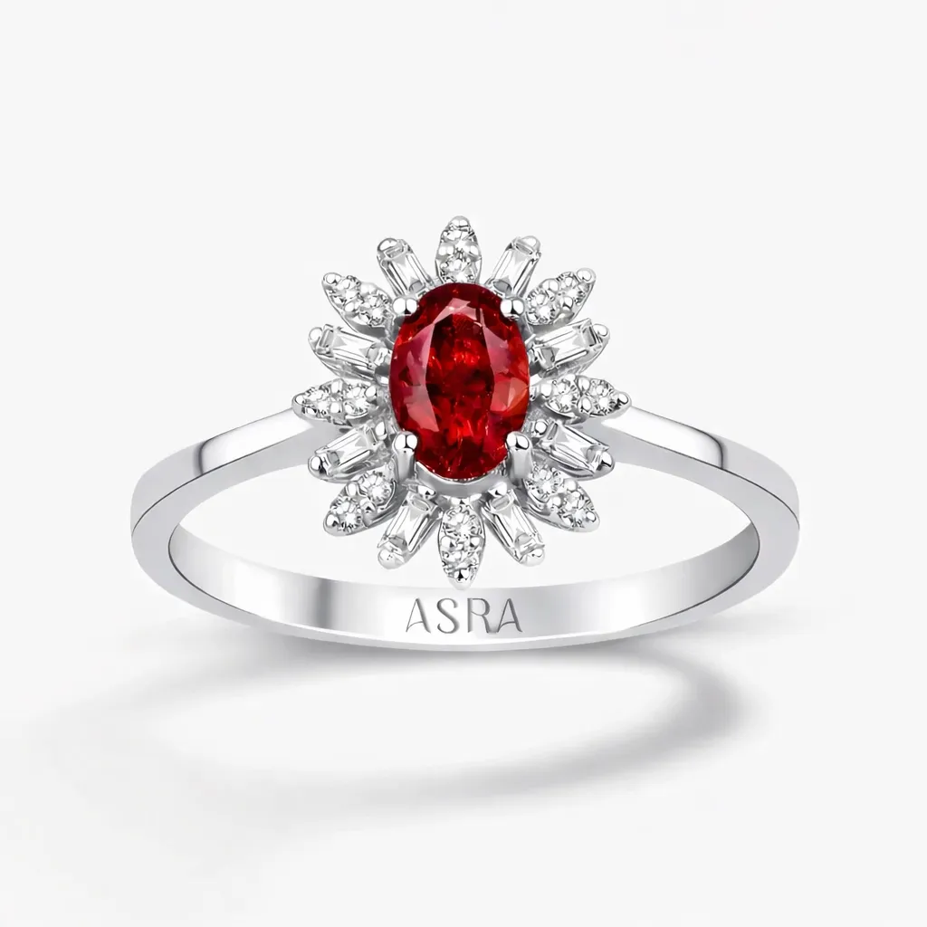 0.64 Karat Pırlanta Yakut Yüzük