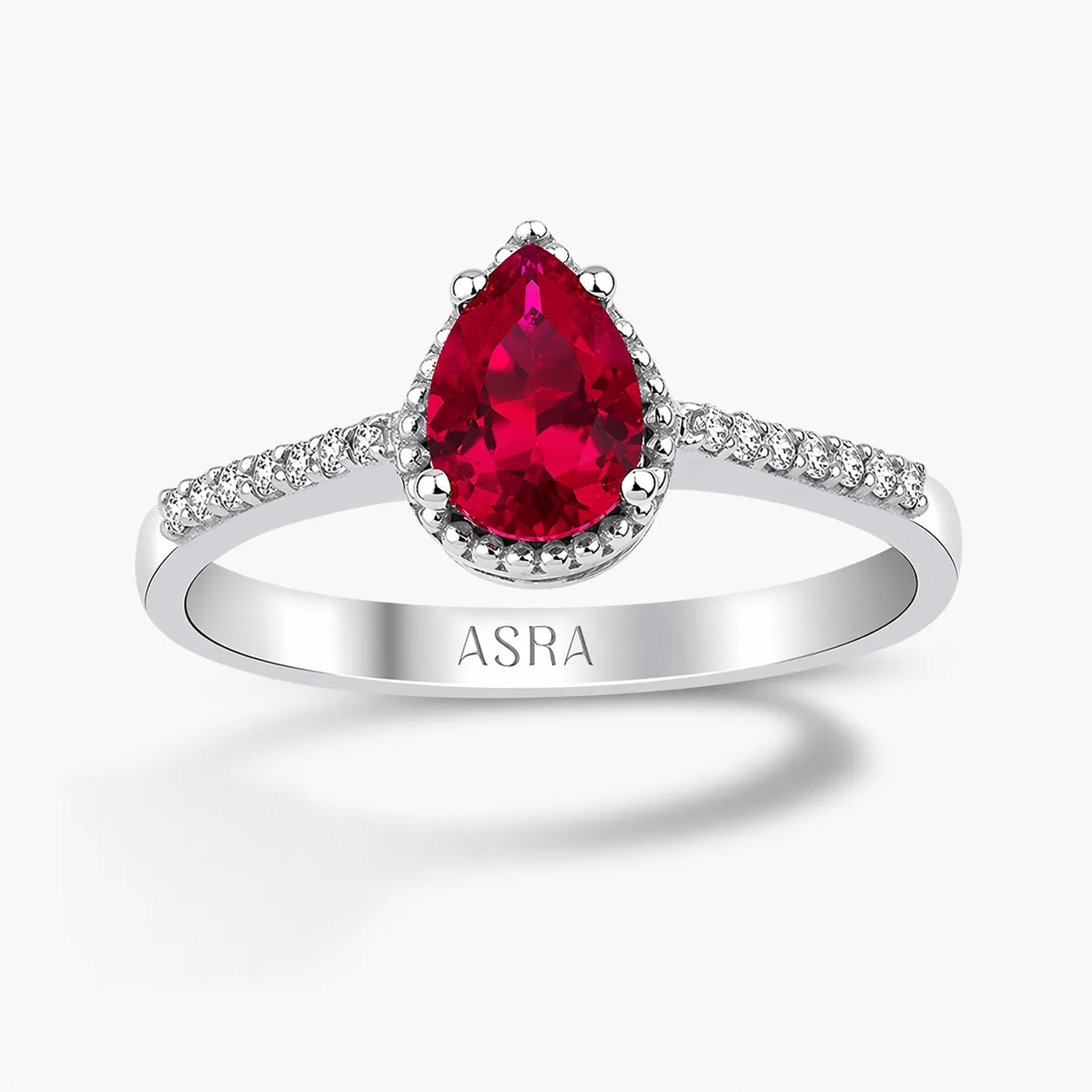 0.89 Karat Pırlanta Yakut Yüzük