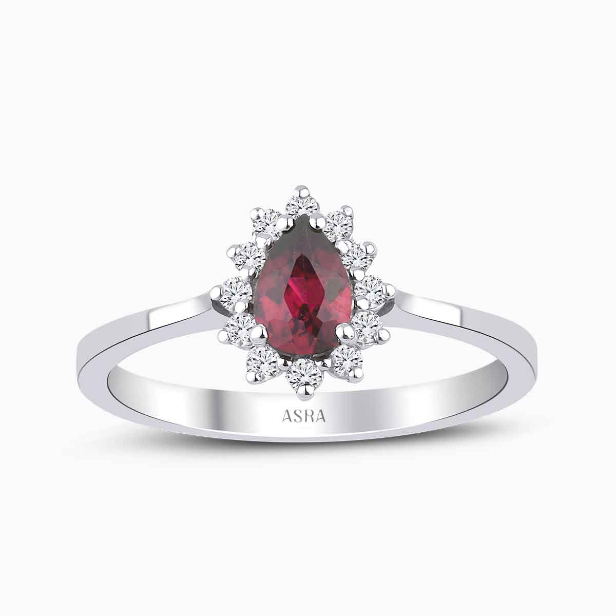 0.58 Karat Pırlanta Yakut Yüzük