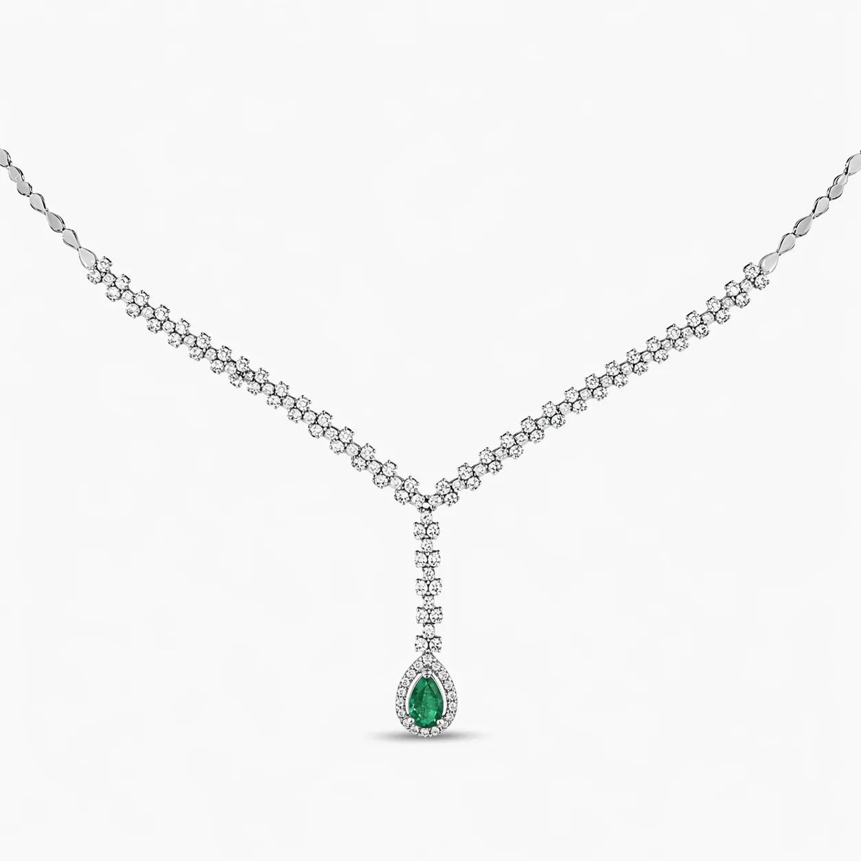 1.70 Karat Pırlanta Zümrüt Gerdanlık