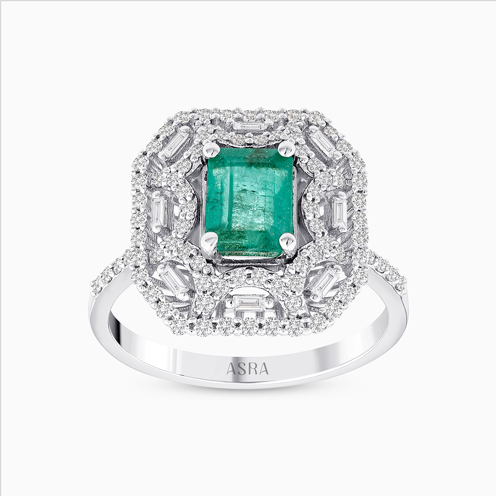 1.91 Karat Pırlanta Zümrüt Yüzük