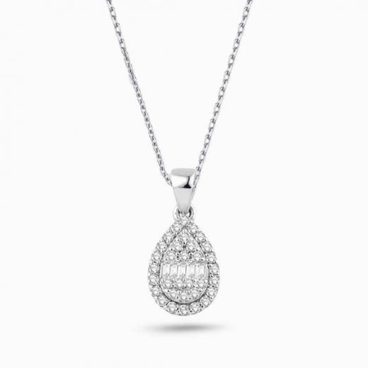 0.25 Karat Pırlanta Baget Kolye