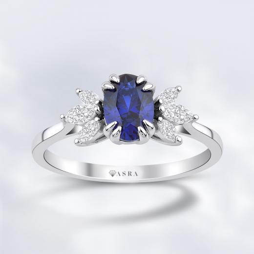 1.37 Karat Topaz Safir Yüzük
