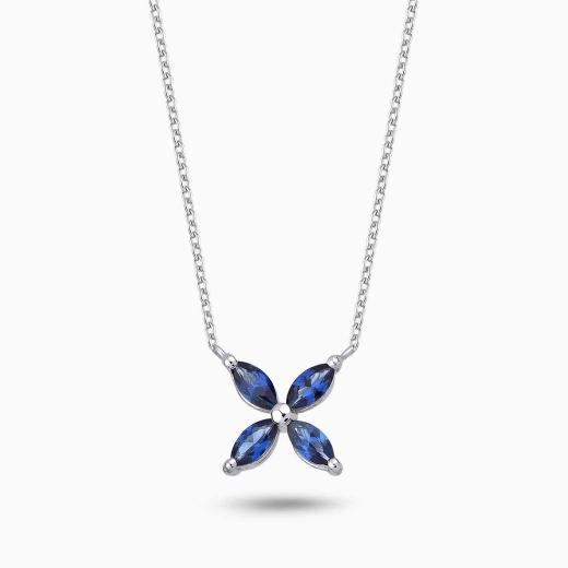 0.39 Karat Safir Kolye